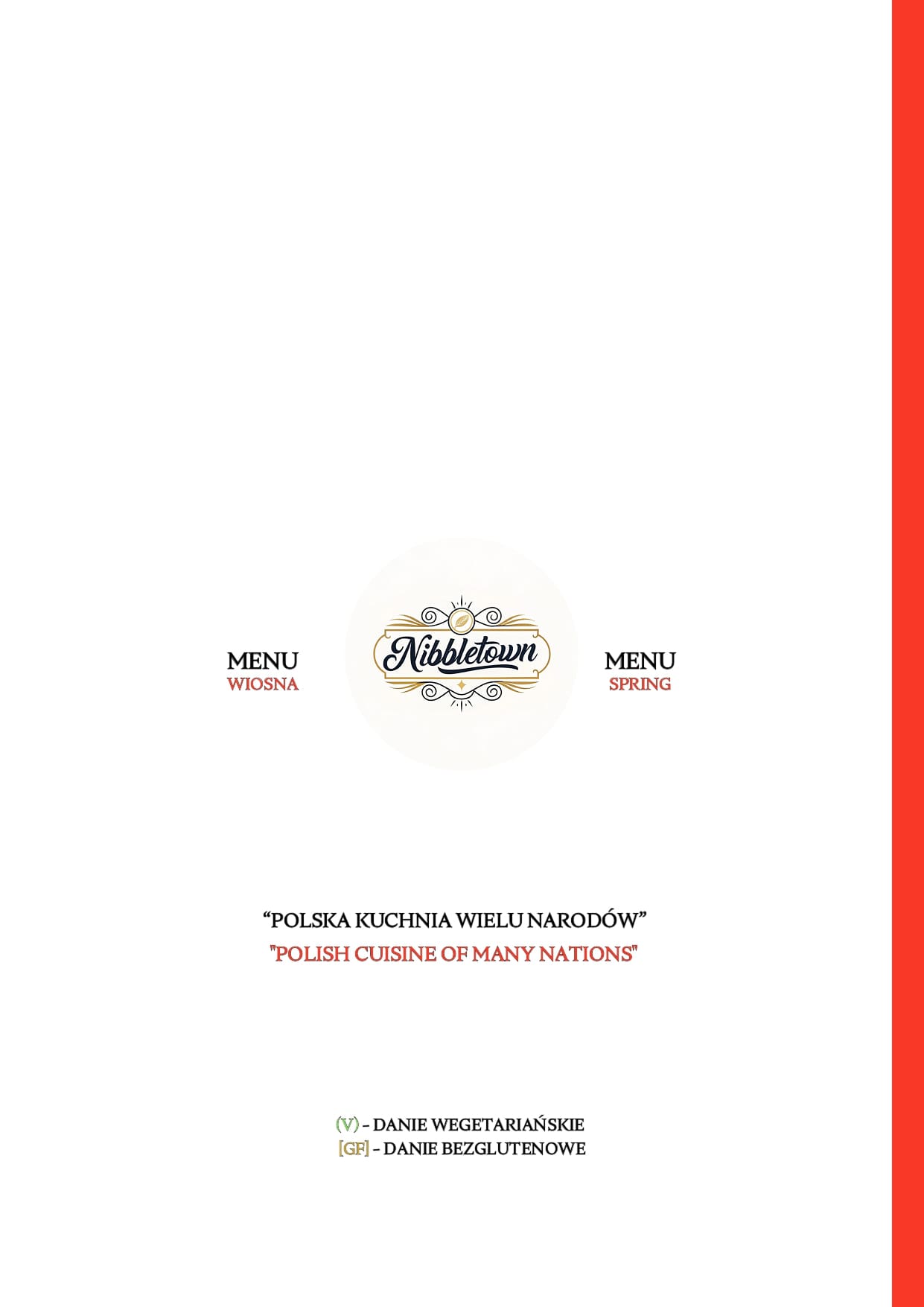 Menu NIBBLETOWN – strona 1