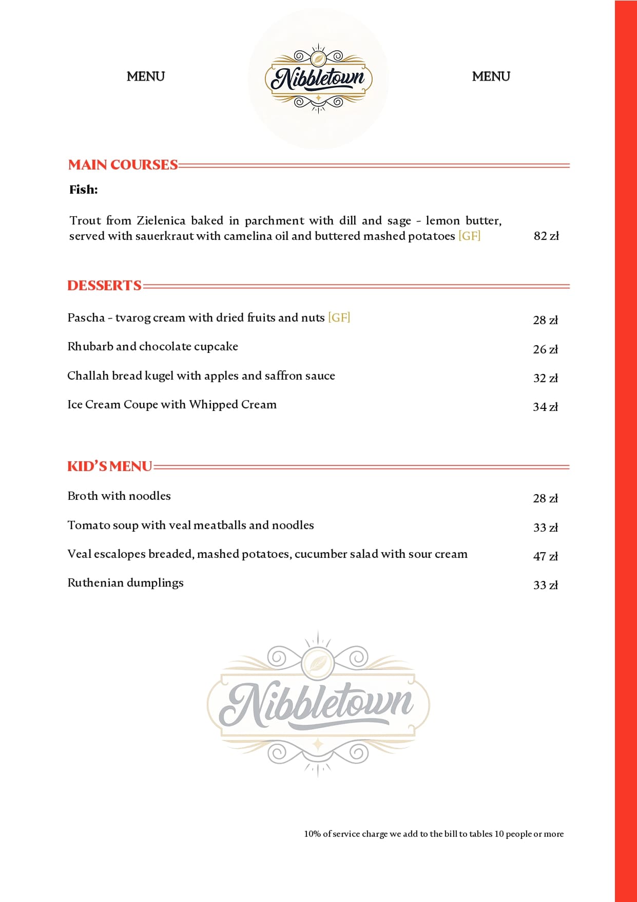 Menu NIBBLETOWN – strona 13