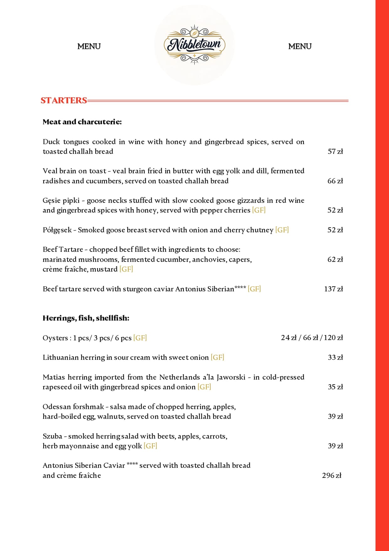 Menu NIBBLETOWN – strona 3
