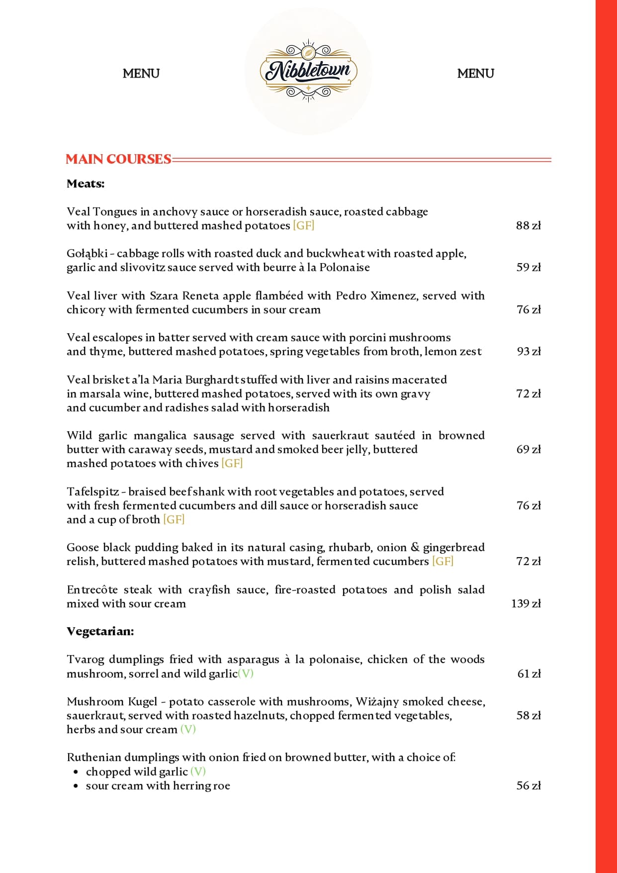 Menu NIBBLETOWN – strona 5