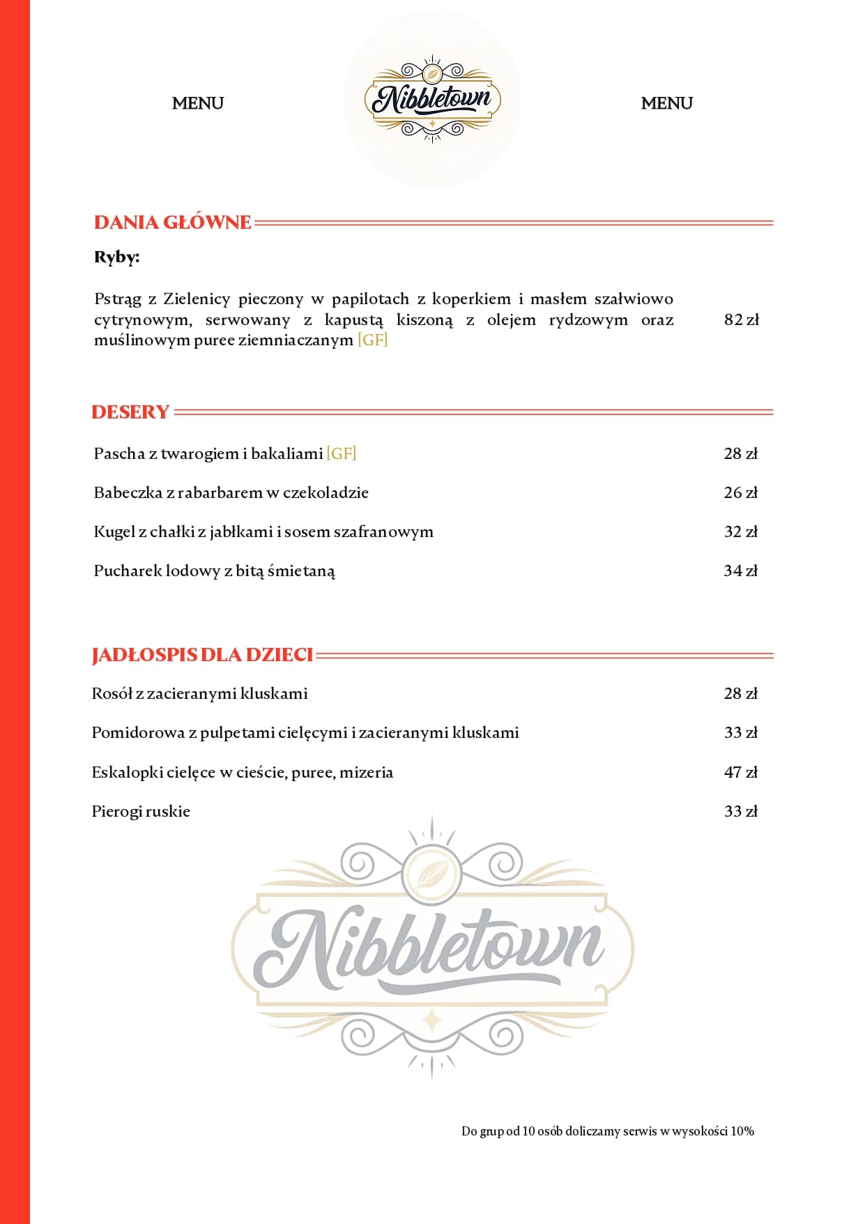 Menu NIBBLETOWN – strona 6